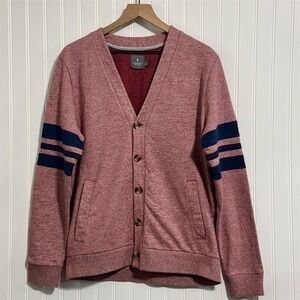 Hawkings McGill Cardigan Medium Maroon Varsity Stripe Urban Outfitters Indie